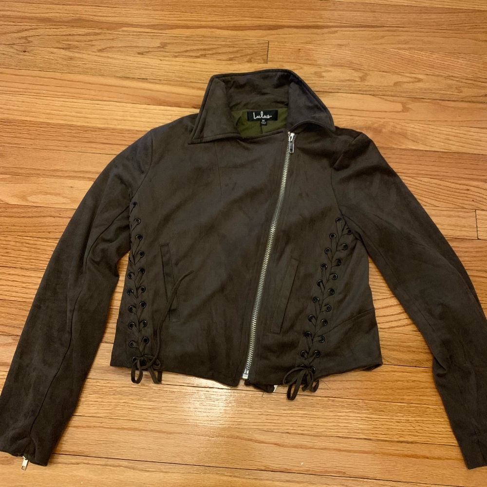 Lulus velvet moto jacket
